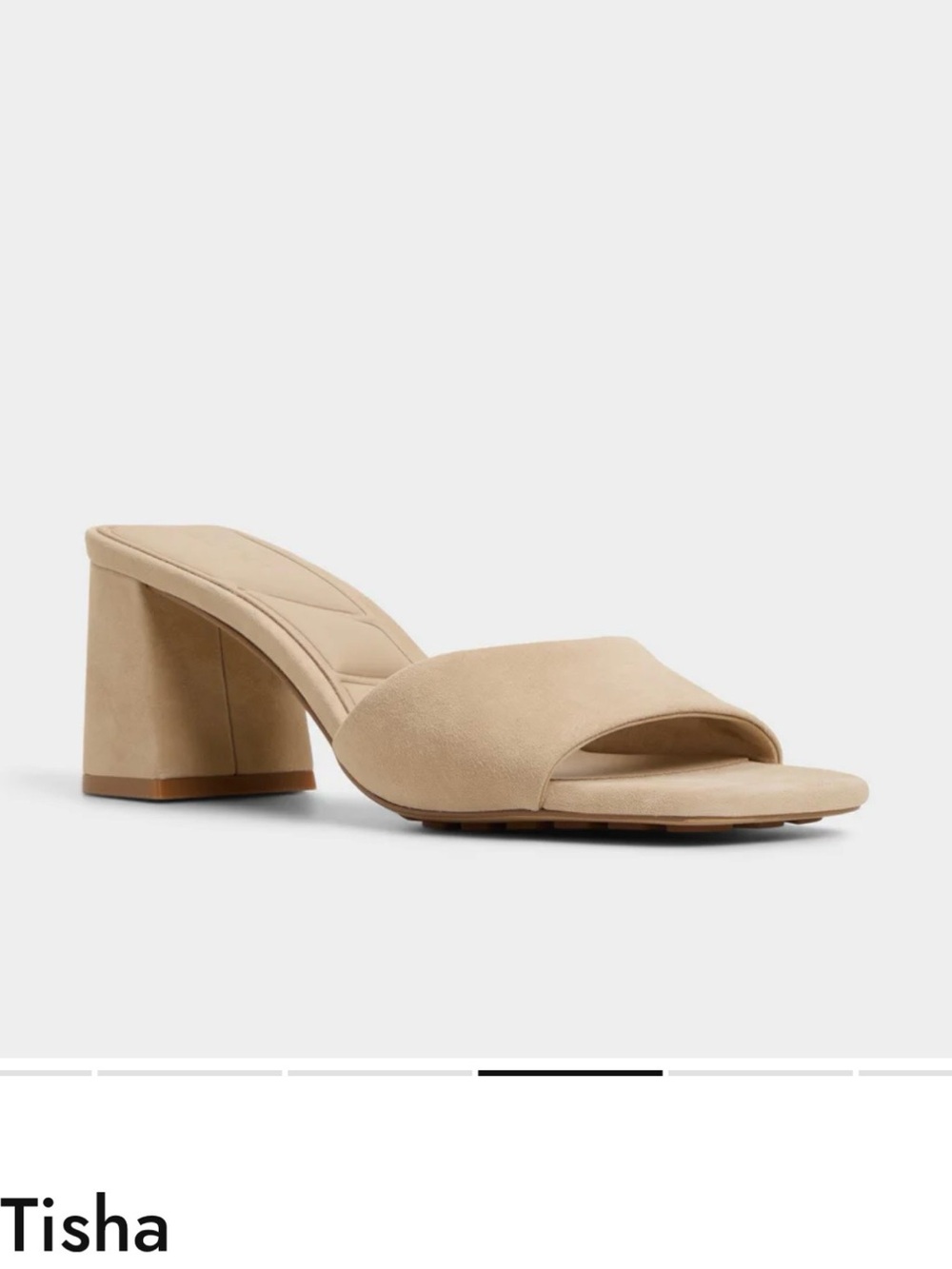 Aldo Tisha Open-Toe Block Heel Slide - Beige